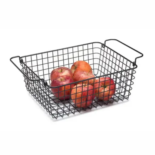 [P596120] Cesta Metal Rejada Negra Gn. 1/2