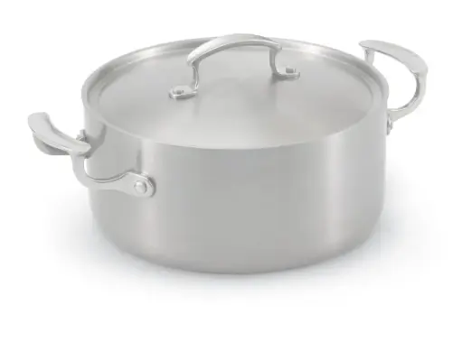 [49411] Cacerola Miramar de acero inoxidable con tapa 24 cm