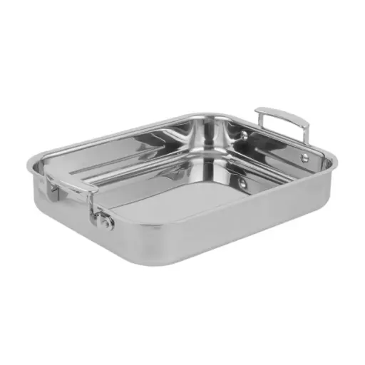 [49435W] Rustidera Miramar Inox. Con Asas 29X23.6 Cm.