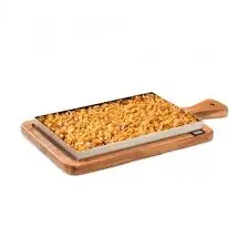 [P29610] Llauna Rectangular Soporte Madera C/Mango 34X18X3 Cm.