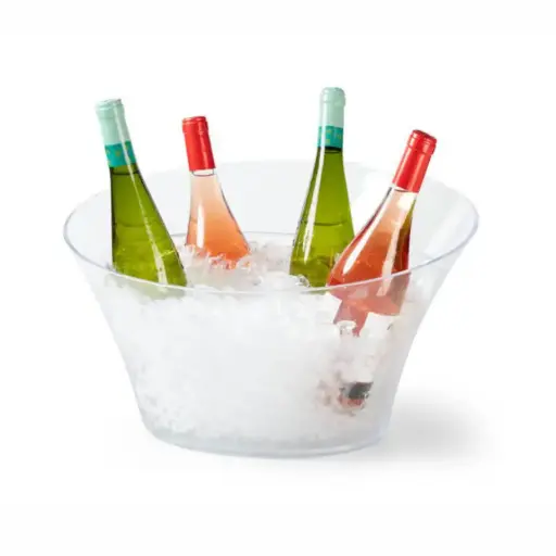 [P988900] Champanera Plastica Oval Transparente 25 Cm.