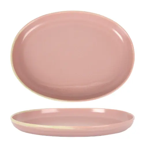 [B928390A] Fuente oval Aljarafe rosa 31x23x4 cm