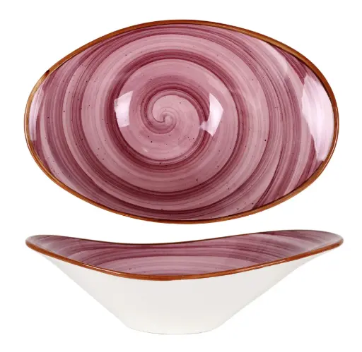 [B928327A] ZZ26 Ensaladera Oval Aqua  23X16 Cm.