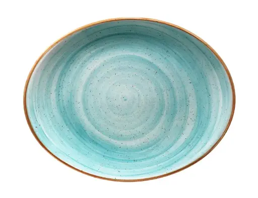 [B928132] Fuente oval Aqua 31x24 cm