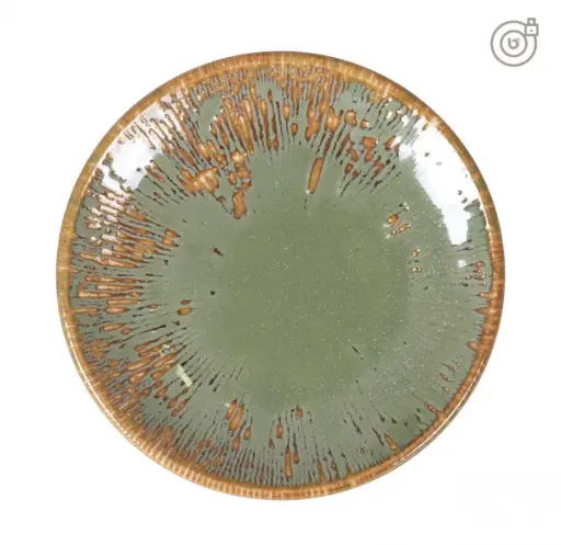 [B928337AF] Plato pan gourmet Barroco II verde 15 cm
