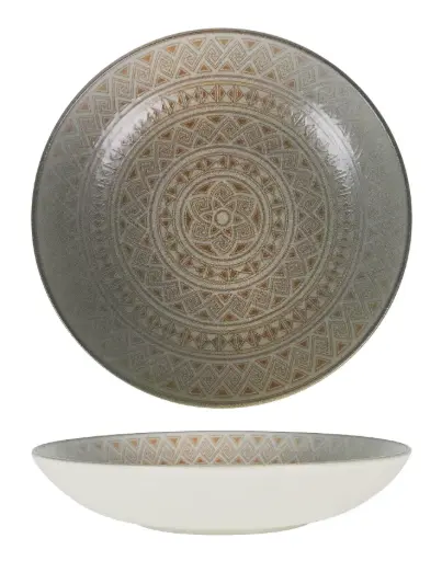 [B928251X] Plato hondo gourmet Damasquino 23 cm
