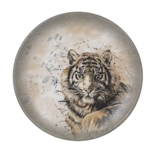[B928004AH] Plato postre Savanna tigre 21x2,2 cm