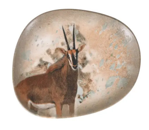 [B928263AH] Plato postre Tango Savanna antilope 24x19,5 cm