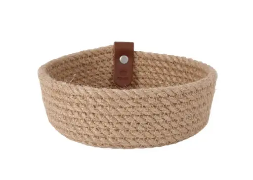 [B101V057] Cesta yute redonda 15x5 cm Viejo Valle