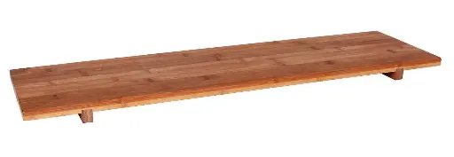 [B947063] Fuente Rectangular Madera Bambu C/Elevadores 70X20X3 Cm.