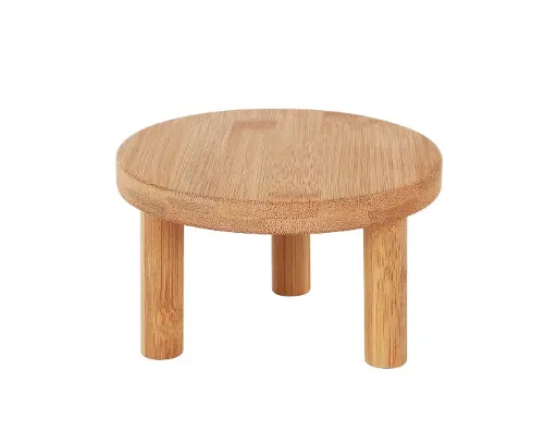 [B947122] Pedestal madera bambú 24x14 cm