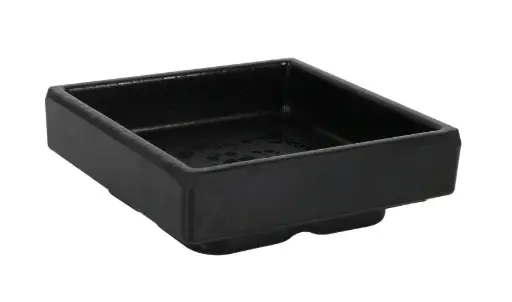 [B100V381B] Fuente de melamina Adra negra 9x9x2,3 cm