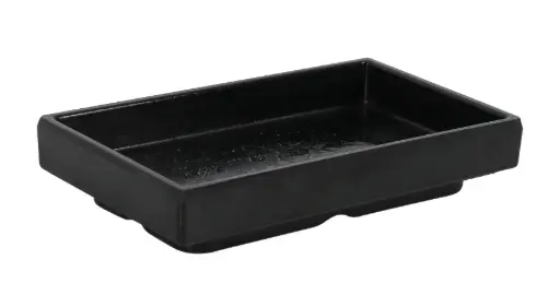 [B100V380B] Fuente de melamina Adra negra 15x9x2,3 cm
