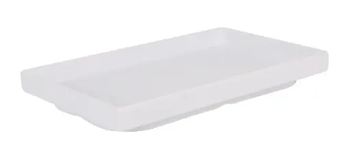 [B100V378A] Fuente de melamina Adra blanca 25x15x2,3 cm