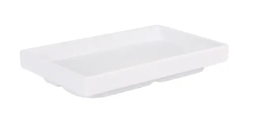 [B100V379A] Fuente de melamina Adra blanca 20x12x2,3 cm