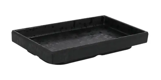 [B100V379B] Fuente de melamina Adra negra 20x12x2,3 cm