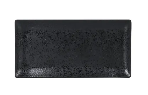 [B100V009B] Fuente rectangular Korio Arizona melamina negra 30x15 cm