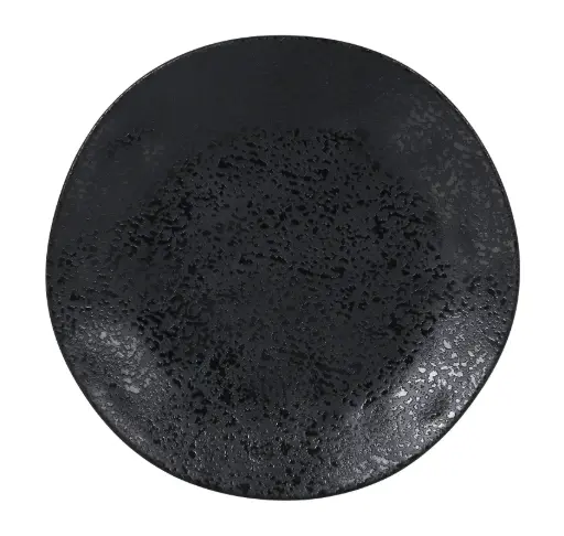 [B100V004B] Plato llano Strega Arizona melamina negro 27 cm