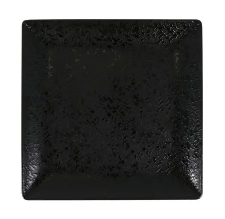 [B100V368B] Plato Llano Ming Iii Melamina Arizona Negro 24X24 Cm.