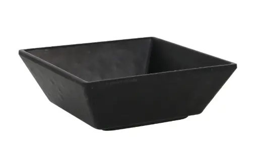 [B100V373BR] Bol Ming III melamina Basic negro 10x10 cm