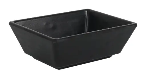 [B100V374BR] Bol Ming III melamina Basic negro 8x6x3 cm