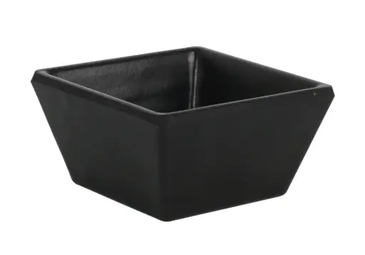 [B100V375BR] Bol Ming III melamina Basic negro 5,5x5,5x3 cm