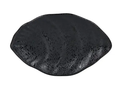 [B100V022BR] Fuente oval Concha Arizona melamina negra 25x16 cm