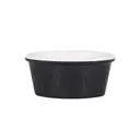[B100V032R] Zz26 Zz25 Ramequin Oval Arizona Melamina Blanco Negro 7.5X5.5X3.5 Cm.