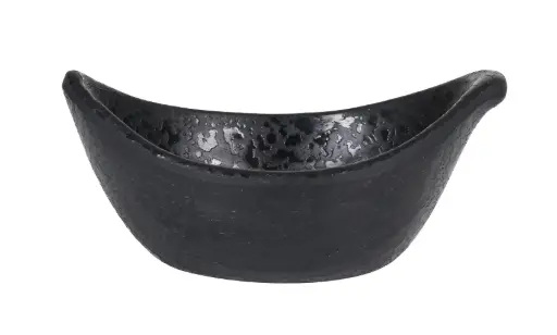 [B100V026BR] Bol oval Vinci Arizona melamina negro 11x7 cm