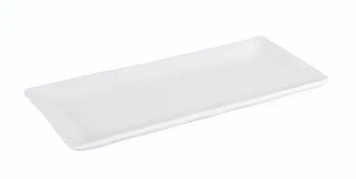 [B885314] Fuente rectangular Troya blanca melamina 30x13x2 cm