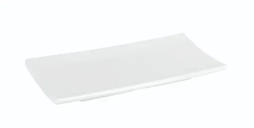 [B885349] Fuente rectangular Criollo blanca melamina 24x10,5x2,5 cm