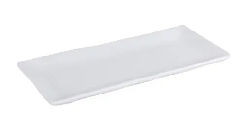 [B885316] Fuente rectangular Troya melamina blanca 21,5x10 cm