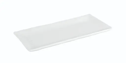 [B885315] Fuente rectangular Troya blanca melamina 26x11,5x2 cm