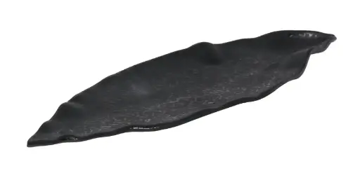 [B100V406B] Fuente Leaf melamina negra 30x8x2 cm