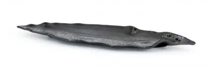 [B100V405B] Fuente Leaf Melamina Negra 35X10X2.5 Cm.