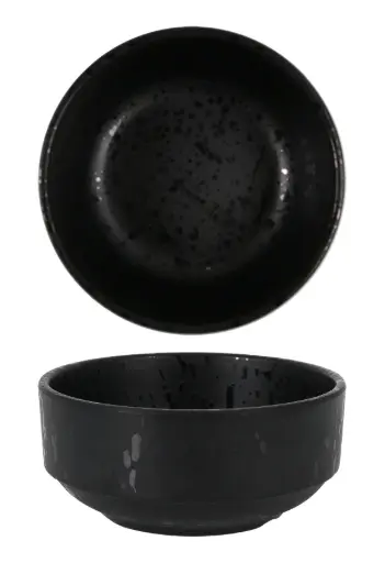 [B100V105B] Bol Basic melamina Arizona negro 12 cm
