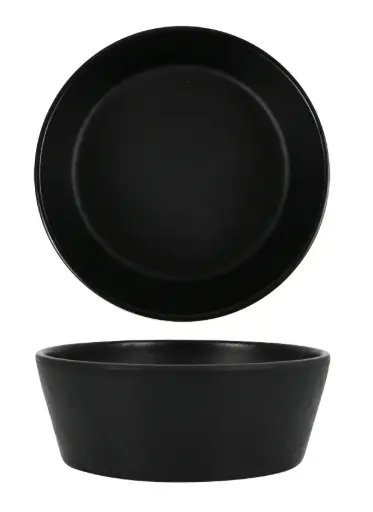 [B100V377B] Bol Basic melamina negro 12,7 cm