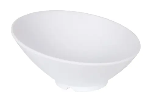 [B100V113A] Ensaladera Trattoria melamina blanca mate 26,6x7,1x13,7 cm