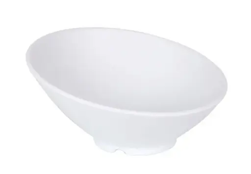 [B100V115A] Ensaladera Trattoria melamina blanca mate 21x5,4x10,5 cm