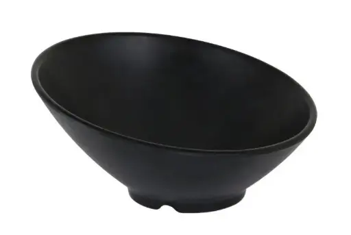 [B100V115B] Ensaladera Trattoria melamina negra mate 21 cm