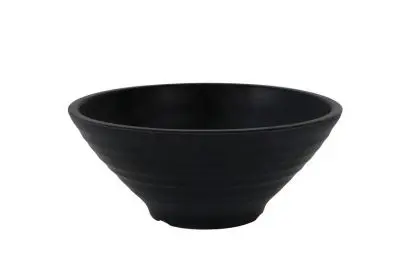 [B100V408B] Ensaladera Ramen Melamina Negra 24X9 Cm.