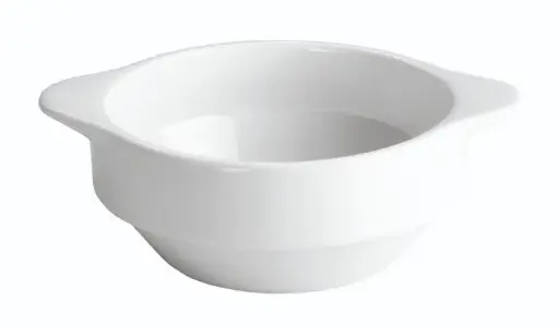 [B885189V] Bol Consome con asas melamina blanco 15x12x5,5 cm 30 cl