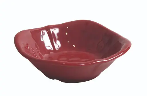 [B885242R] Bol degustación cuadrado Mamba rojo melamina 10,2x10,2x3,4 cm