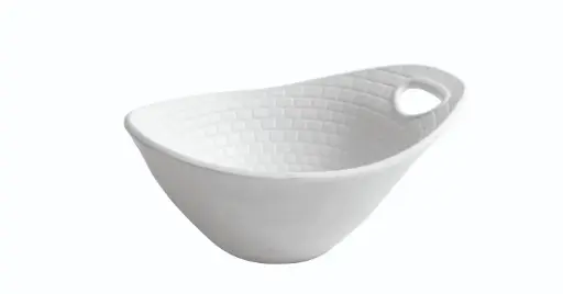 [B885231R] Bol Perpignan blanco melamina 15x12x7 cm