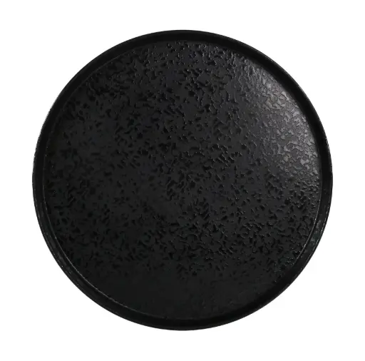 [B100V364B] Plato llano melamina Caracalla II negro 28 cm