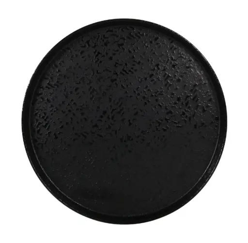 [B100V365B] Plato llano melamina Caracalla II negro 25 cm