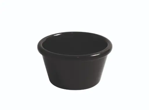 [B885248R] Ramequin Liso Negro Melamina 7,7X4,1 Cm.