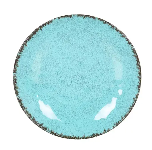 [B1052013C] Plato llano guayaba azul melamina 25,5x4 cm