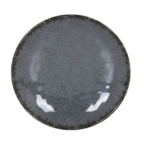 [B1052014D] Plato postre guayaba gris melamina 20,5x3 cm