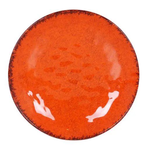 [B1052013A] Plato llano guayaba naranja melamina 25,5x4 cm